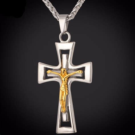 box stainless steel cross pendent|stainless steel crucifix pendant.